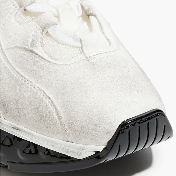 ACNE STUDIOS Distressed faux suede sneakers - Picture 4 of 5